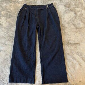 Wild Fang WildFang The Essential Wide Leg Denim Trouser Pleated Jeans Women's 16